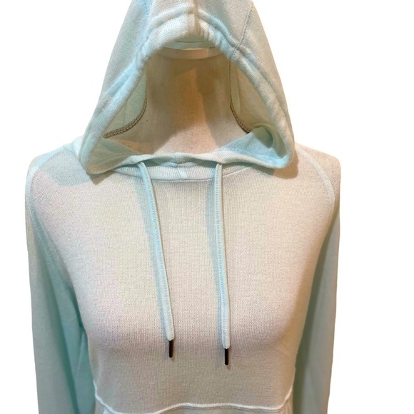 LIV Outdoor lightweight knit aqua hoodie kangaroo pocket size small - Picture 5 of 12